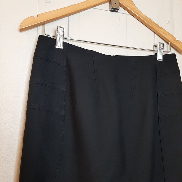 Diane Von Furstenberg Skirt Women Size 6 Black Straight Pencil Career Pull On - Picture 5 of 11